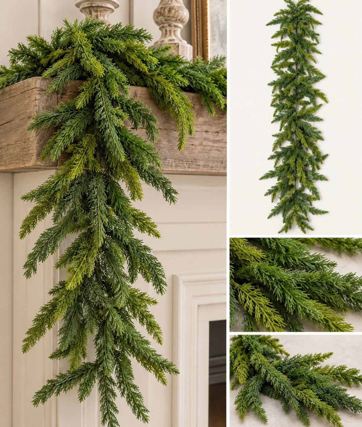 6' Foxtail Norfolk Pine Garland Natural Touch