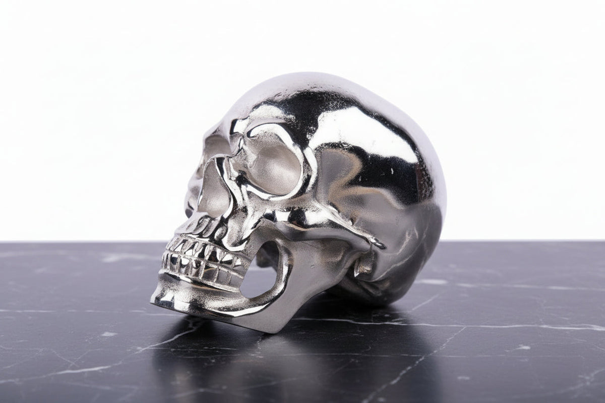 Aluminum Skull Sculpture