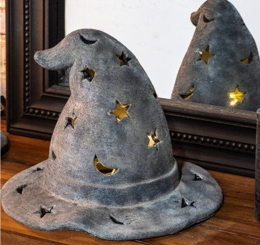 Weathered Black Cement Witch Hat