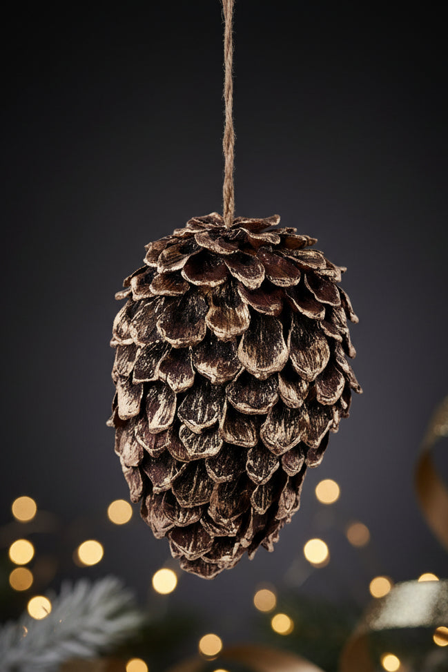 Brown & Gold Pinecone Scale Ornament