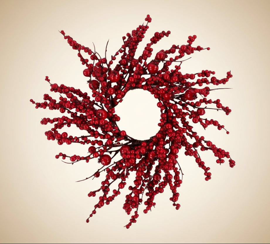 13"D Red Multi Berry Ring