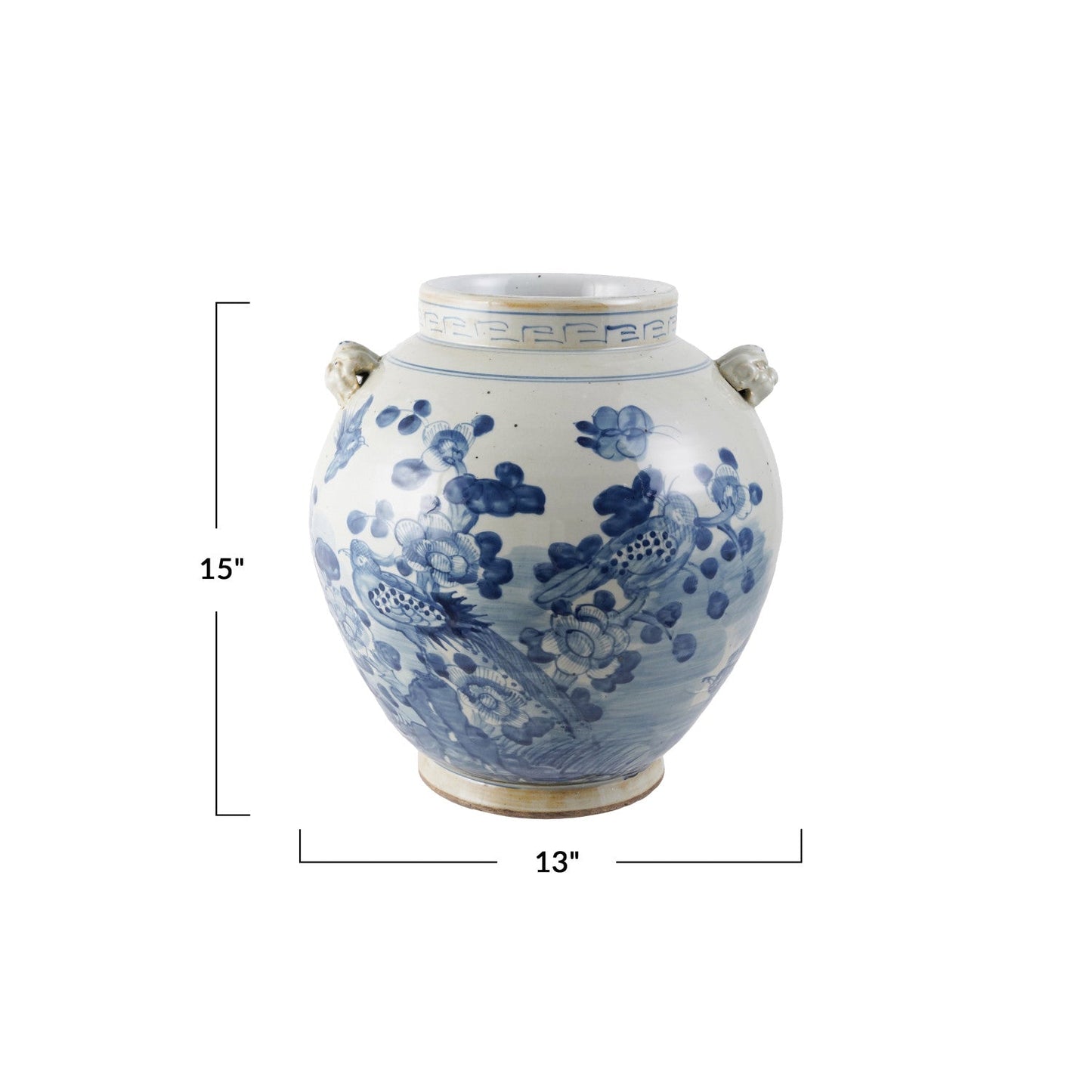 Vintage Reproduction Cachepot w/ Floral Pattern