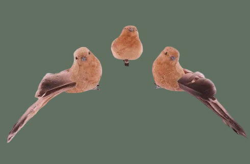 ***Check QTY Seems Off Set of 3 Bird on Clip, 2 Color Options