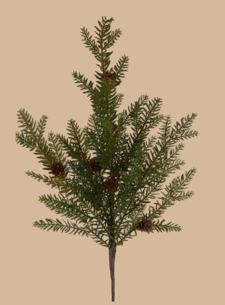 21"L Balsam Fir & Pinecone Spray