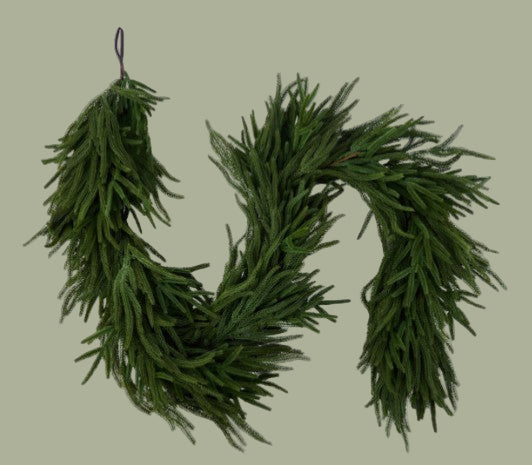 6'L Real Touch Deluxe Ming Pine Garland