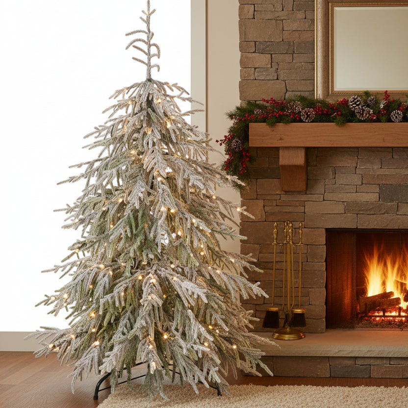 4' Frosted Downswept Pine Tree