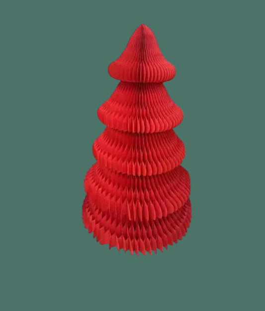 24" Honeycomb Paper Christmas Tree — Vintage Tabletop & Mantel Decor