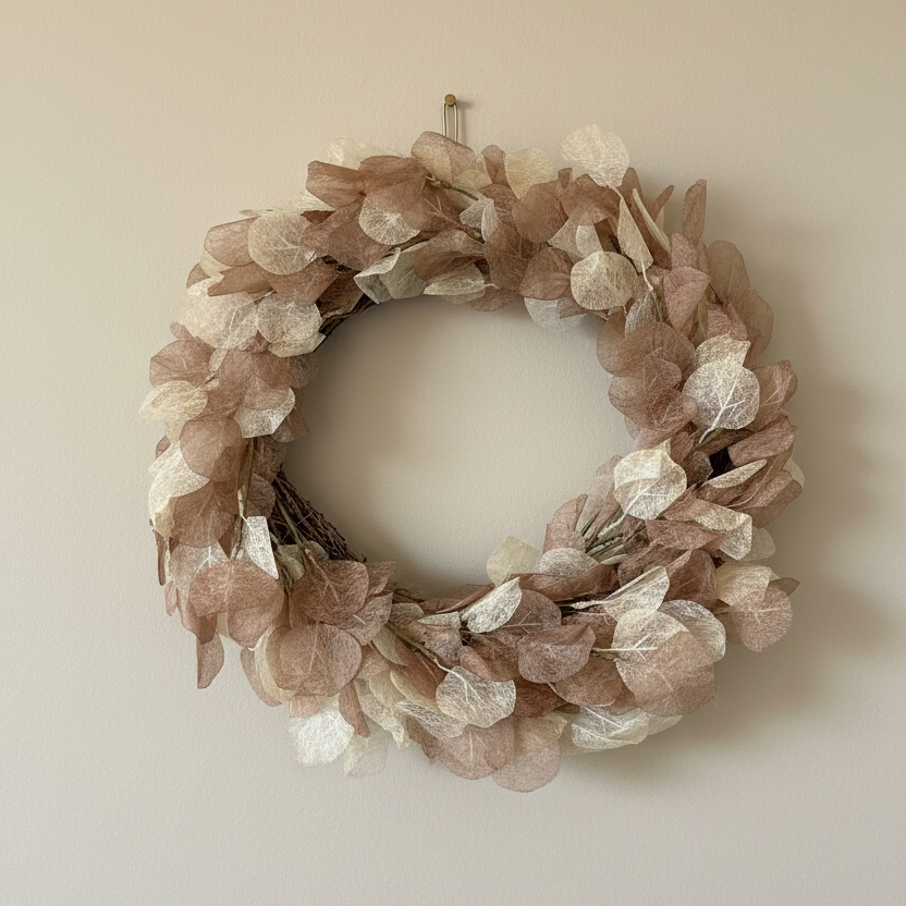25.5" Silver Dollar Eucalyptus Wreath
