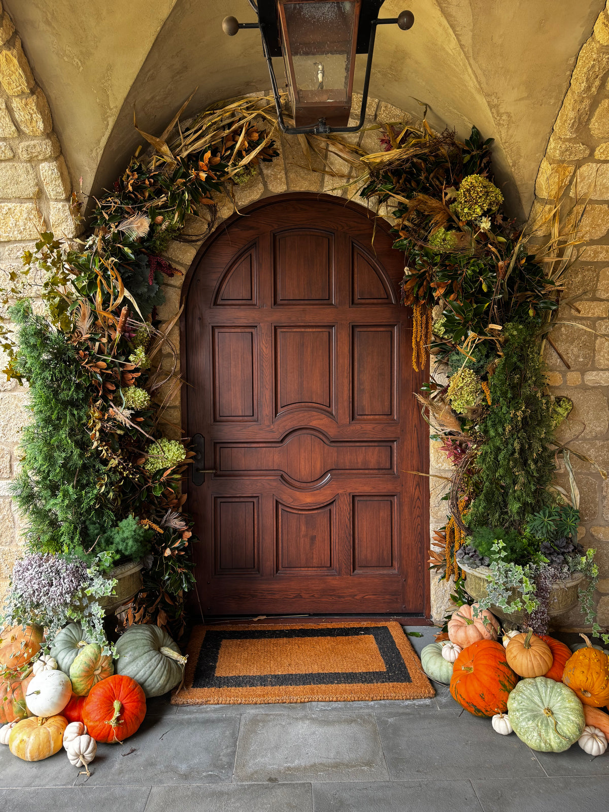 Fall floral arch