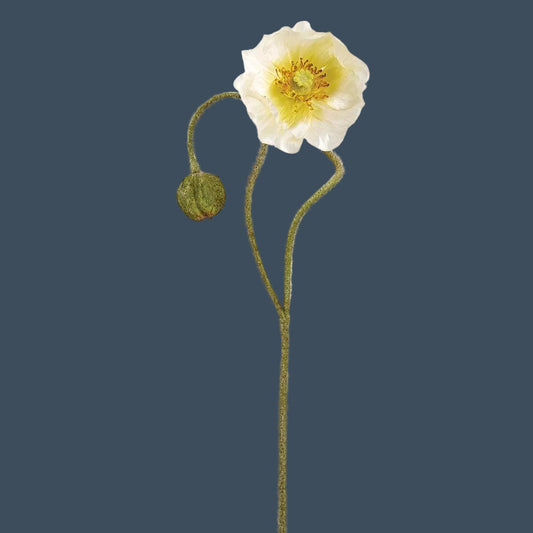 31" Poppy Spray with Bud , 4 Color Options
