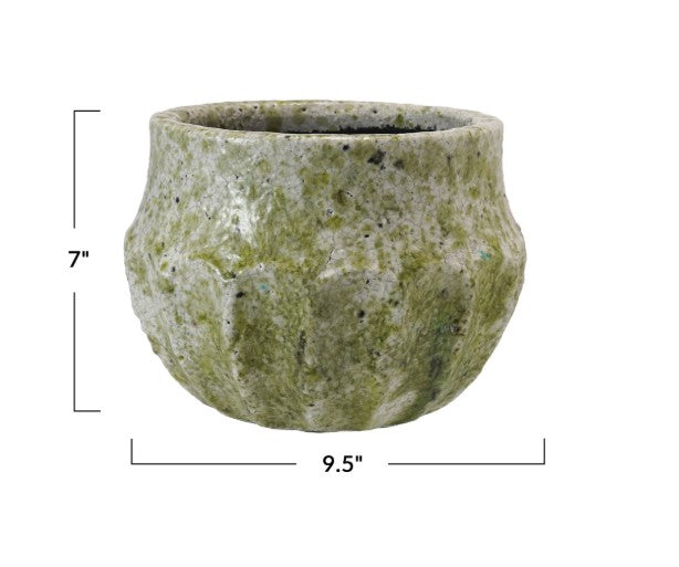 Crackle Glaze Terra-cotta Planter