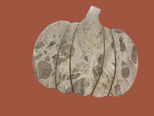 Beige Marble Pumpkin Serving Board