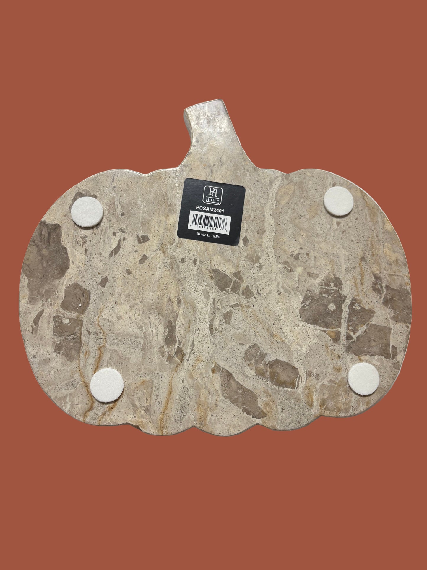 Beige Marble Pumpkin Serving Board