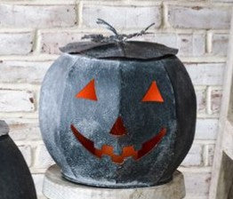 Black Tin Pumpkin, 3 Size Options