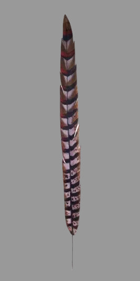 Faux Pheasant Feather with Wire 32"L