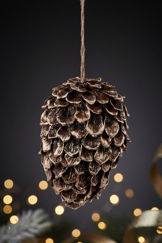 Brown & Gold Pinecone Scale Ornament