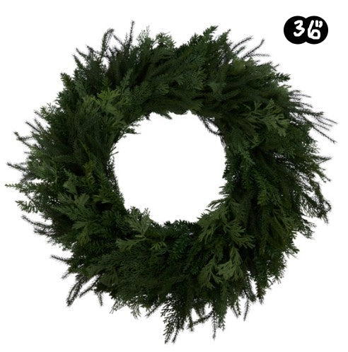 Pre Order Cedar Mixed Pine Juniper Wreath