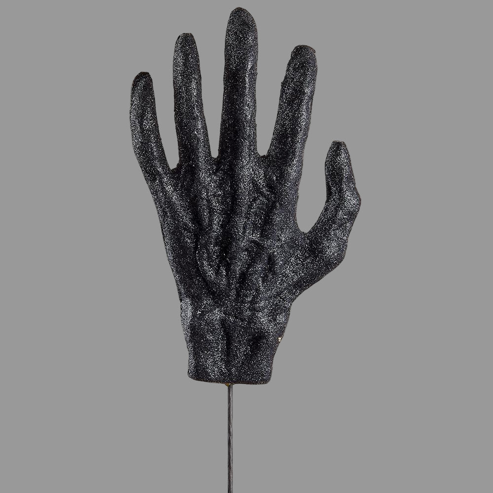 15.25" Glittered Skeleton Hand Pick