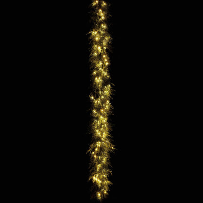 9' 14" Stunning Willow Pine Garland with 200 LED Twinkle Lights
