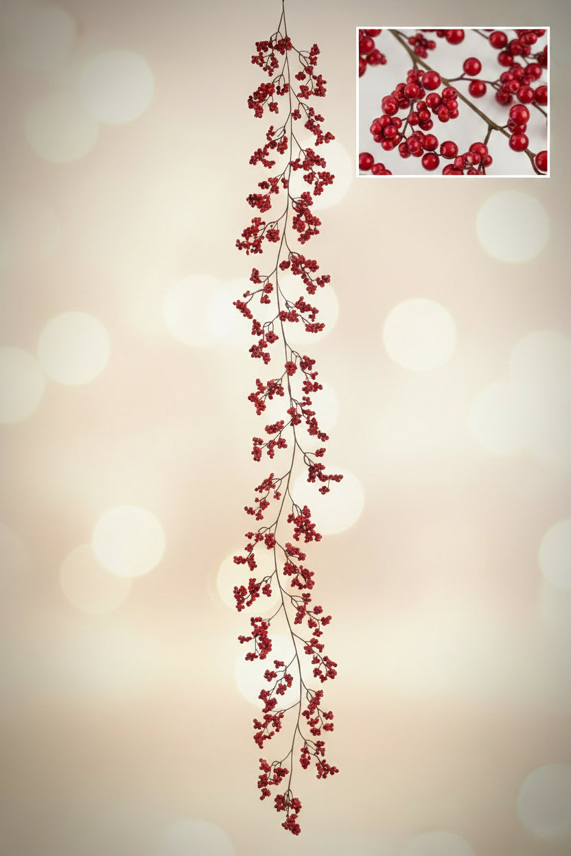 5' Red Berry Garland