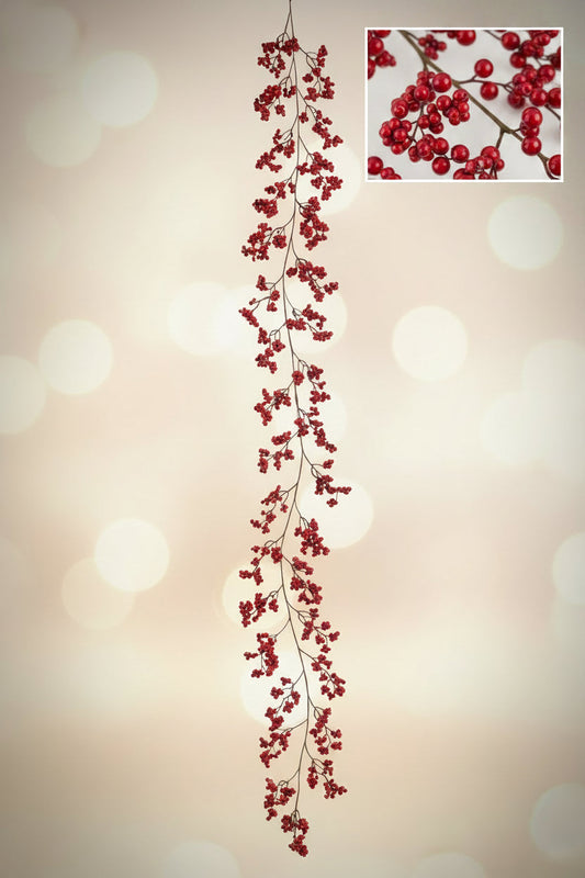 5' Red Berry Garland