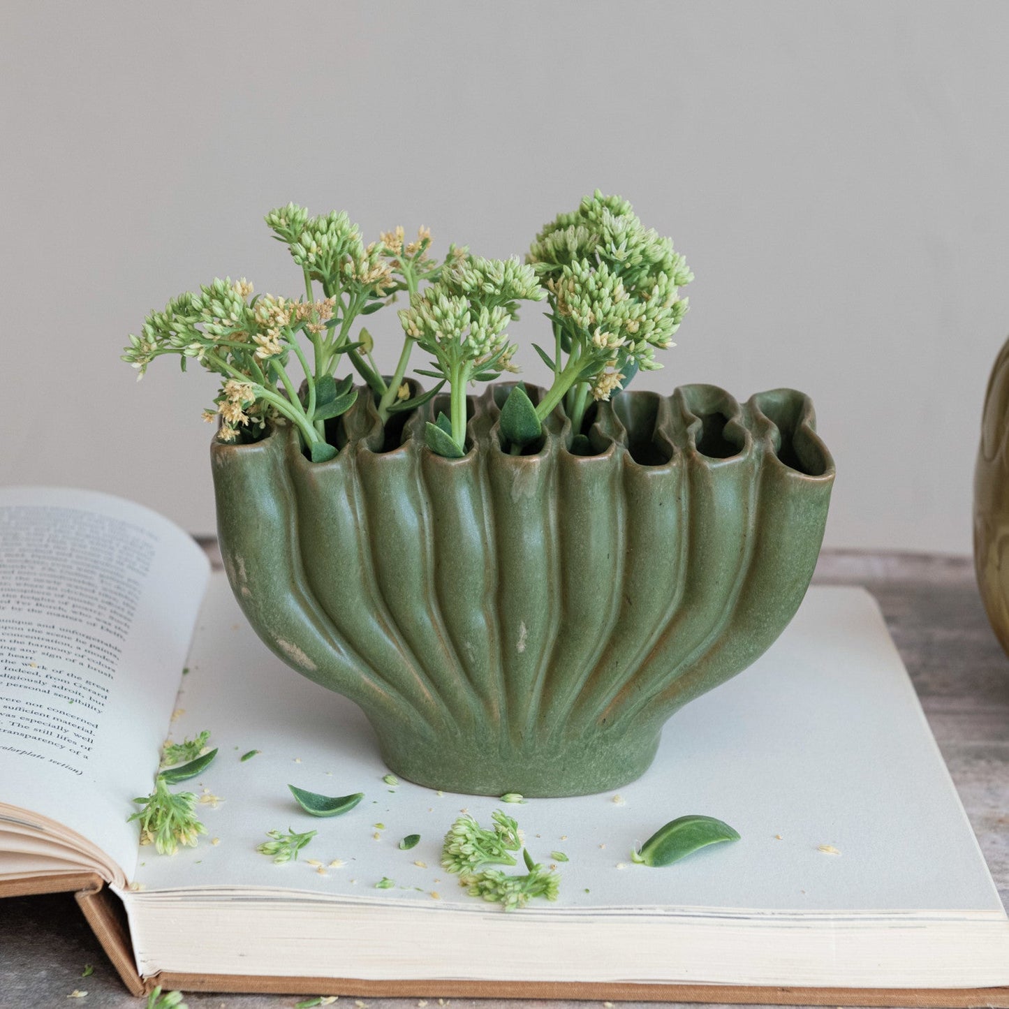 Stoneware Sculptural Vase with 9 Sections
