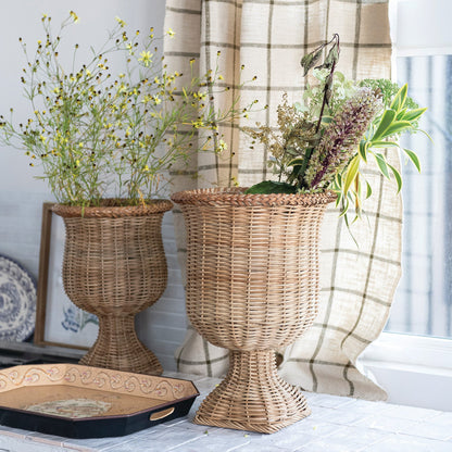 Natural Rattan Urn, 2 Size Options