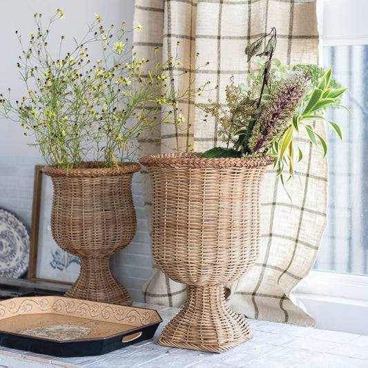 Natural Rattan Urn, 2 Size Options