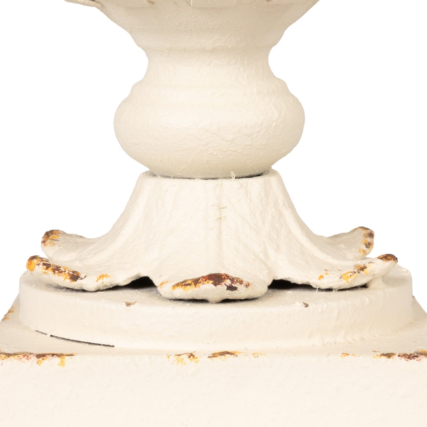 White Woven Metal Footed Urn, 2 Size Options
