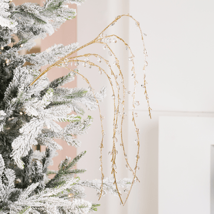 Gold Decorative Pick with Organic Stems