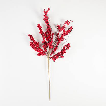 Red Real Touch Mini Berry Stem Pick 28"
