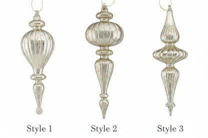 Mercury Champagne Glass Finial, 3 Style Options