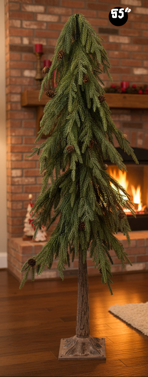 Ming Pine and Pinecone Tree, 3 Size Options
