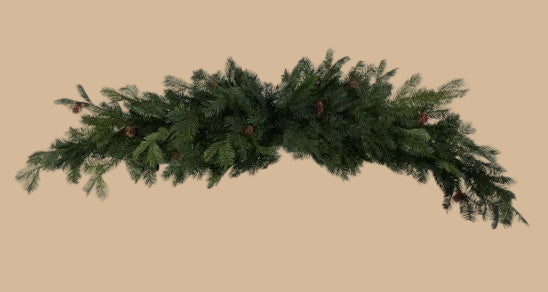 52"L Balsam Pine & Pinecone Swag
